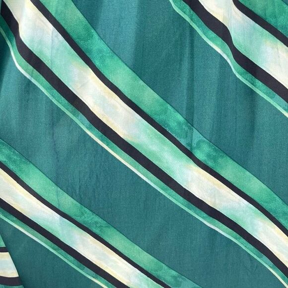 Forever 21 Contemporary Green Striped Halter Keyhole Sleeveless Mini Dress XS - Picture 13 of 16